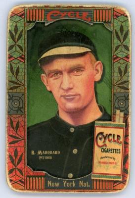 Picture, Helmar Brewing, Helmar Oasis Card # 170, Rube Marquard (HOF), Black hat, white bill, New York Giants